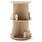 2 Tier Rotating Kids Bookshelf Storage Rack with Bear Baffles and 8 Slots